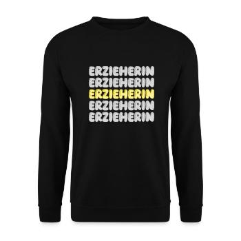 Kindergarten teacher as work - Unisex Sweatshirt - black - Front - Alina (178cm) & Michal (187cm)