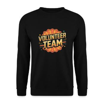 Volunteer Team 13 - Unisex Pullover - Schwarz - Vorne - Alina (178cm) & Michal (187cm)