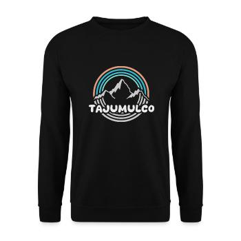 Tajumulco als Berg - Unisex Pullover - Schwarz - Vorne - Alina (178cm) & Michal (187cm)