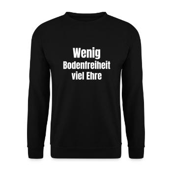 Little ground clearance, a lot of honour - Unisex Sweatshirt - black - Front - Alina (178cm) & Michal (187cm)
