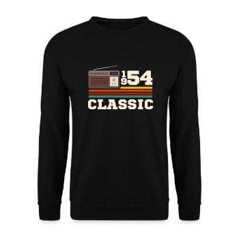 Anniversary 1954 retro classic - Unisex Sweatshirt - black - Front - Alina (178cm) & Michal (187cm)