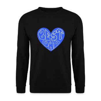 Best Dad - Unisex Sweatshirt - black - Front - Alina (178cm) & Michal (187cm)