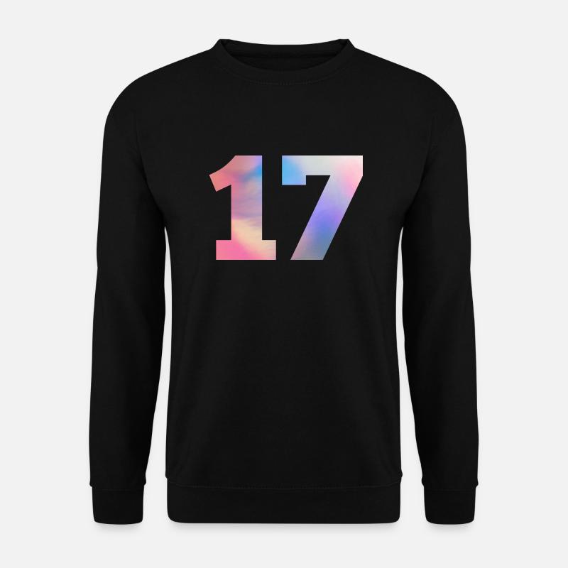 Bunte Zahl 17 - Unisex Pullover - Schwarz