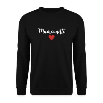 Mamounette - Sweat-shirt Unisexe - noir - Devant - Alina (178cm) & Michal (187cm)