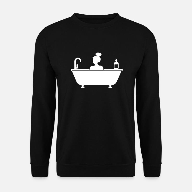 Badewanne Pflege - Unisex Pullover - Schwarz