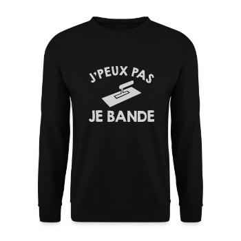 Plaquiste Humour Métier Cadeau Papa Super Plaquist - Sweat-shirt Unisexe - noir - Devant - Alina (178cm) & Michal (187cm)