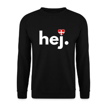 hej Denmark fan, Travel, Hobby, Copenhagen - Unisex Sweatshirt - black - Front - Alina (178cm) & Michal (187cm)