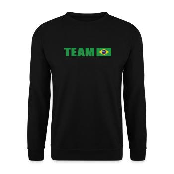 Support Team Brazil - Unisex Sweatshirt - black - Front - Alina (178cm) & Michal (187cm)