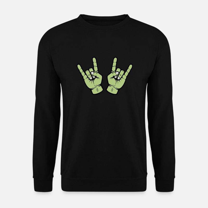 Party Hand Rock Zeichen - Unisex Pullover - Schwarz