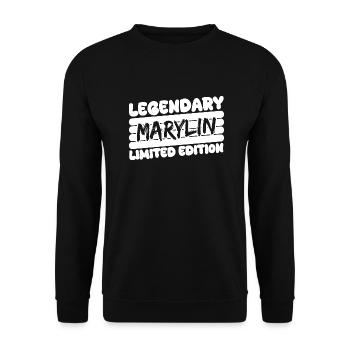Nom : Marylin - Sweat-shirt Unisexe - noir - Devant - Alina (178cm) & Michal (187cm)