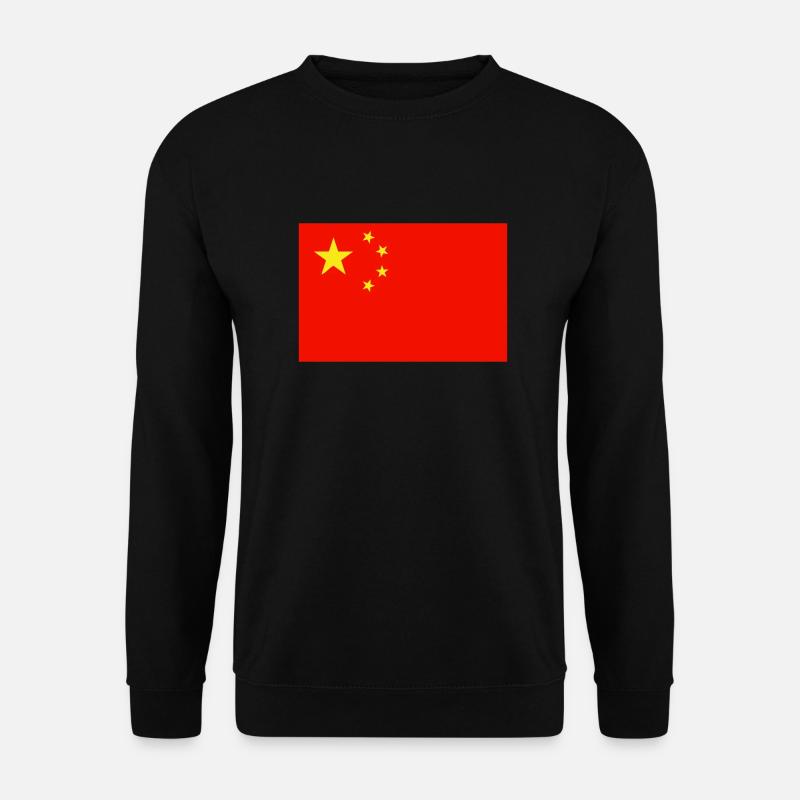 china, fahne, flagge - Unisex Pullover - Schwarz