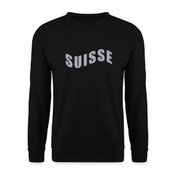 Switzerland - Suisse - Switzerland - Unisex Sweatshirt - black - Front - Alina (178cm) & Michal (187cm)