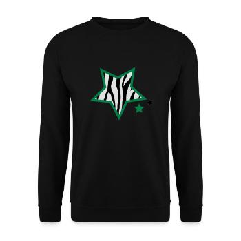étoiles de zèbre - Sweat-shirt Unisexe - noir - Devant - Alina (178cm) & Michal (187cm)