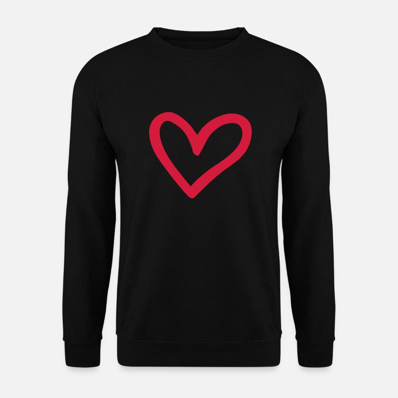 Herz - Unisex Pullover - Schwarz