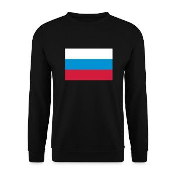 russia flag - Unisex Pullover - Schwarz - Vorne - Alina (178cm) & Michal (187cm)