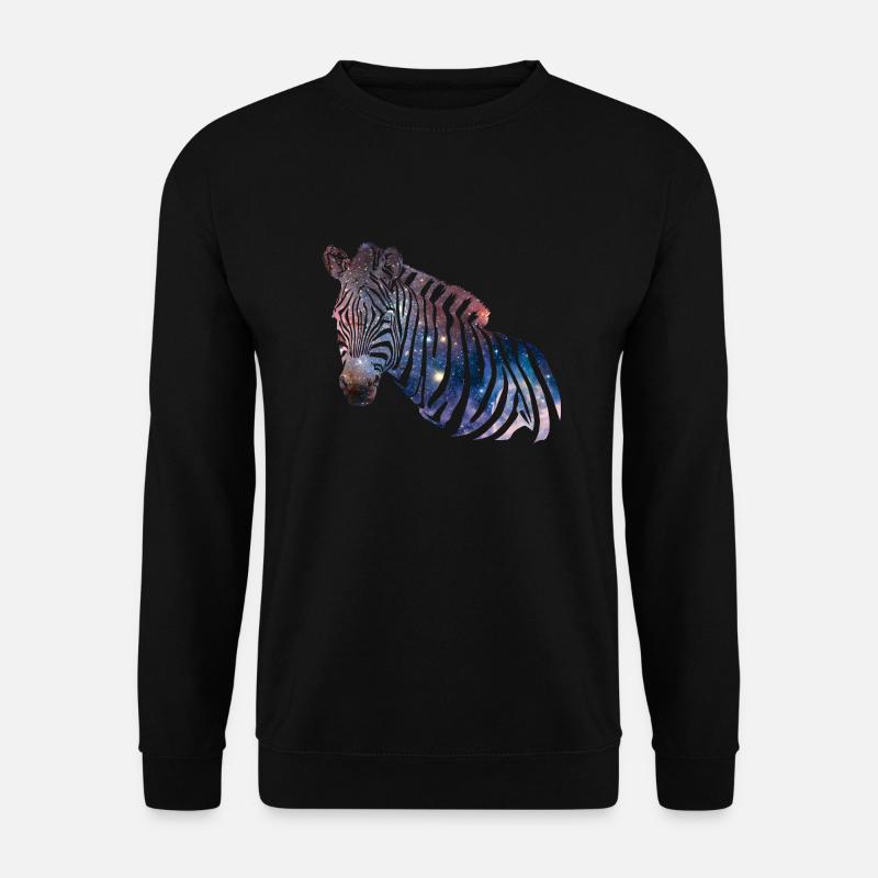 Zebra Galaxy - Unisex Pullover - Schwarz