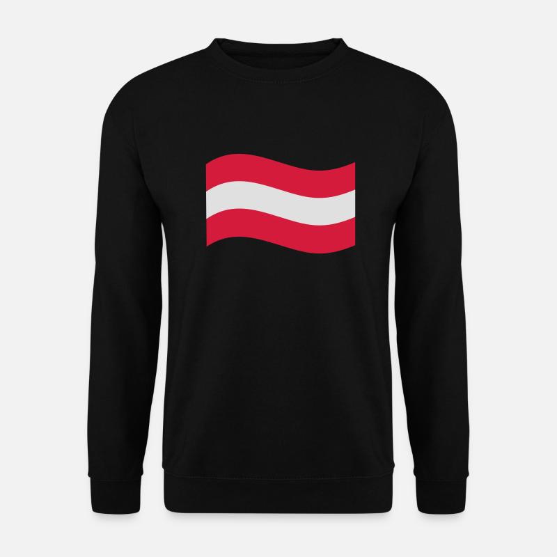 Austria - Österreich Fahne - Unisex Pullover - Schwarz