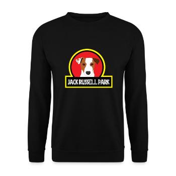 Dog / Jack Russell: Jack Russell Park - Unisex Sweatshirt - black - Front - Alina (178cm) & Michal (187cm)