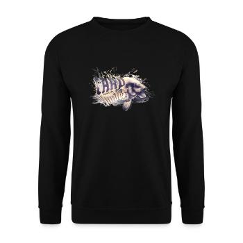 carp-hunter purple - Unisex Pullover - Schwarz - Vorne - Alina (178cm) & Michal (187cm)