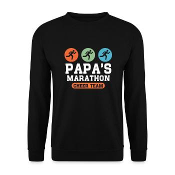 Papas Marathon Cheer Team - Unisex Sweatshirt - black - Front - Alina (178cm) & Michal (187cm)