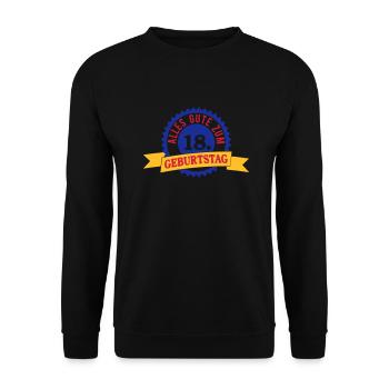 Joyeux 18ème Anniversaire - Sweat-shirt Unisexe - noir - Devant - Alina (178cm) & Michal (187cm)