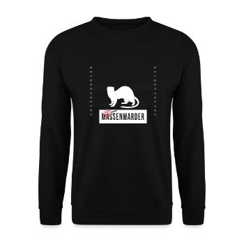 Massenmarder Marder - Massenmörder - Unisex Sweatshirt - black - Front - Alina (178cm) & Michal (187cm)