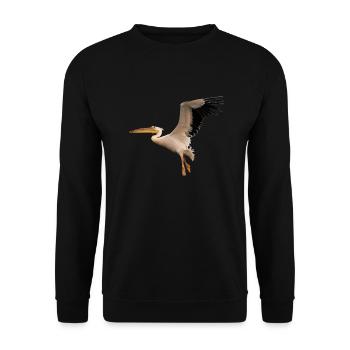 pelican pelikanbird vogel1 - Unisex Pullover - Schwarz - Vorne - Alina (178cm) & Michal (187cm)