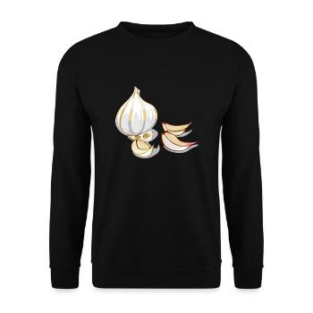 Knoblauch - Unisex Pullover - Schwarz - Vorne - Alina (178cm) & Michal (187cm)