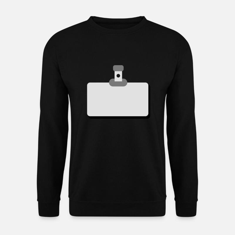namensschild leer - Unisex Pullover - Schwarz