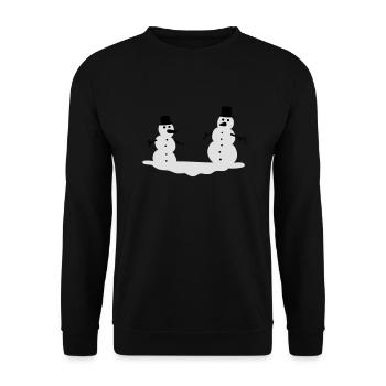 homme de hommes pour le bonhomme de neige neige - Sweat-shirt Unisexe - noir - Devant - Alina (178cm) & Michal (187cm)