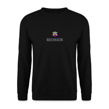 Reunion - Sweat-shirt Unisexe - noir - Devant - Alina (178cm) & Michal (187cm)