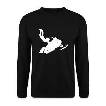 Snowmobile snowmobile snowmobile - Unisex Sweatshirt - black - Front - Alina (178cm) & Michal (187cm)