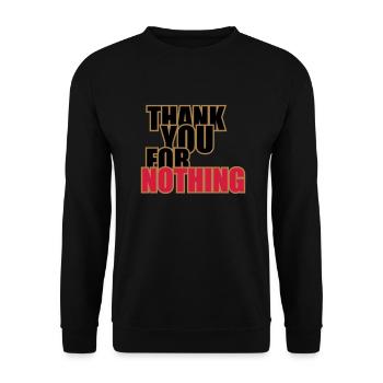 Thank You For Nothing - Sweat-shirt Unisexe - noir - Devant - Alina (178cm) & Michal (187cm)