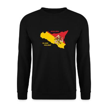 Sizilien Italien Holiday Sicily - Unisex Pullover - Schwarz - Vorne - Alina (178cm) & Michal (187cm)