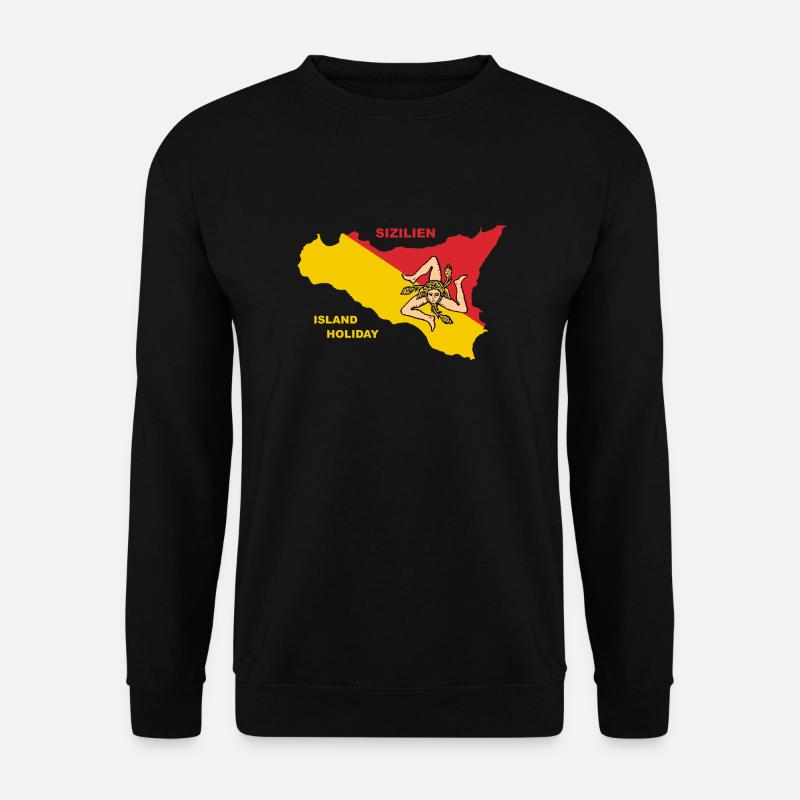 Sizilien Italien Holiday Sicily - Unisex Pullover - Schwarz