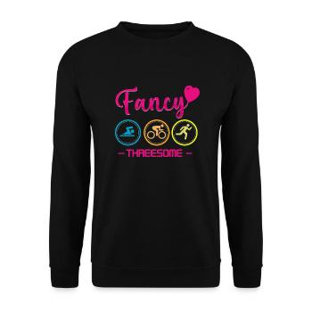 Triathlon - Unisex Sweatshirt - black - Front - Alina (178cm) & Michal (187cm)