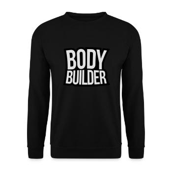 Bodybuilder text - Sweat-shirt Unisexe - noir - Devant - Alina (178cm) & Michal (187cm)