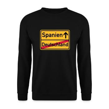 Spanien - Unisex Pullover - Schwarz - Vorne - Alina (178cm) & Michal (187cm)