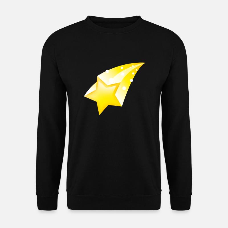 Smiley Falling Star - Unisex Pullover - Schwarz