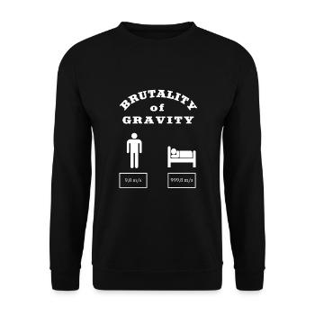 Brutalité de la physique de la gravité Newton - Sweat-shirt Unisexe - noir - Devant - Alina (178cm) & Michal (187cm)