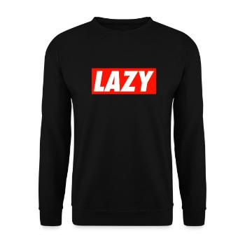 Lazy - Unisex Sweatshirt - black - Front - Alina (178cm) & Michal (187cm)