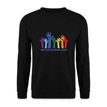 Lutte contre le racisme Paix mondiale - Sweat-shirt Unisexe - noir - Devant - Alina (178cm) & Michal (187cm)