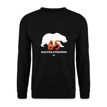 L'ours des Hautes-Pyrénées... - Sweat-shirt Unisexe - noir - Devant - Alina (178cm) & Michal (187cm)