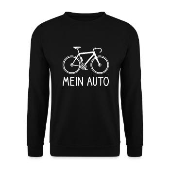 Fahrrad - Mein Auto - Unisex Pullover - Schwarz - Vorne - Alina (178cm) & Michal (187cm)