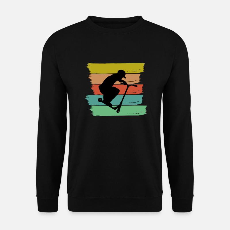 Stunt Scooter Vintage Skater Tretroller Scoot Kids - Unisex Pullover - Schwarz