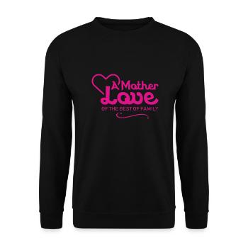 Un amour de mère du meilleur de la famille - Sweat-shirt Unisexe - noir - Devant - Alina (178cm) & Michal (187cm)