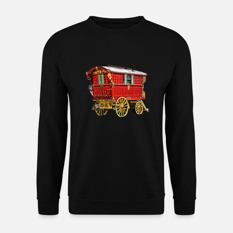 Pferd gezogen Karawane - Unisex Pullover - Schwarz