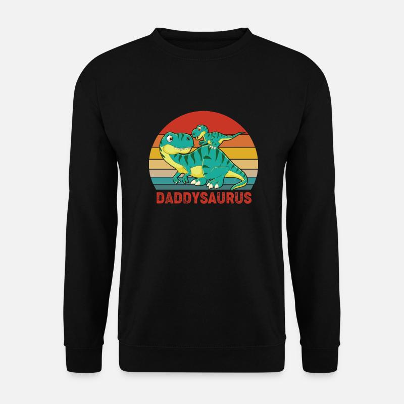 Dinosaur Daddysaurus Papasaurus Gift - Unisex Sweatshirt - black