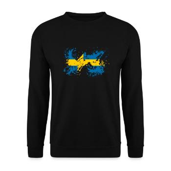 Suède Drapeau suédois drapeau noir - Sweat-shirt Unisexe - noir - Devant - Alina (178cm) & Michal (187cm)