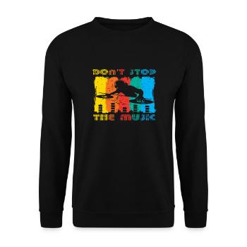 Don´t Stop the Music - Unisex Pullover - Schwarz - Vorne - Alina (178cm) & Michal (187cm)